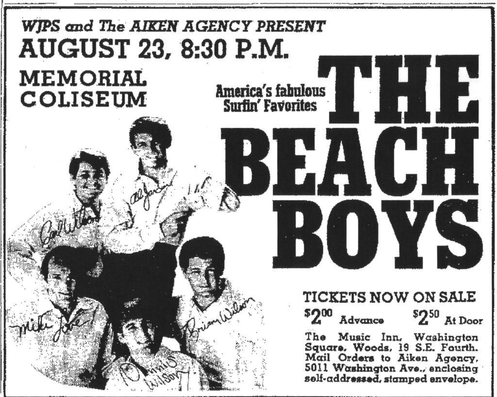 1964 - Beach Boys Gigs